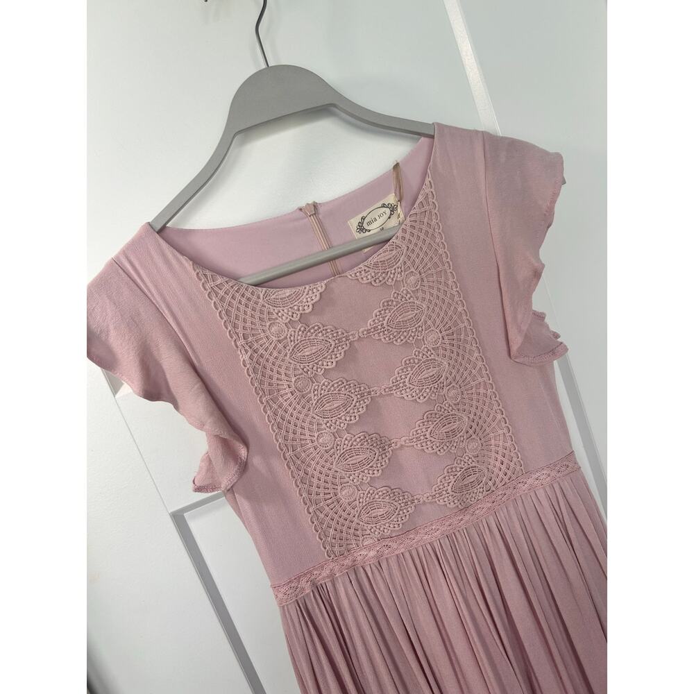 Mia Joy Girls Viola Dress in Deep Ocean Bohemia‎ Summer Beach Pink Size 6 - Picture 3 of 14